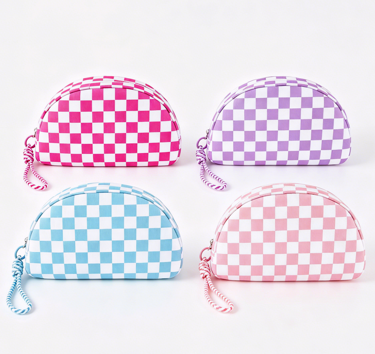 Shell Shaped Cosmetic Pouch With Pom Charm - Pink - 3