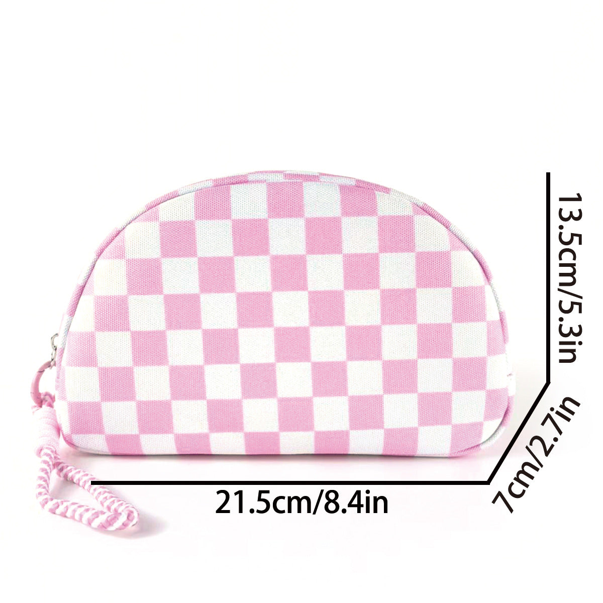 Shell Shaped Cosmetic Pouch With Pom Charm - Pink - 5