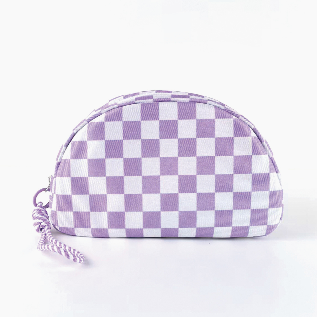 Shell Shaped Cosmetic Pouch With Pom Charm - Purple