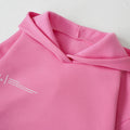 Hoodie and Drawstring Shorts Lounge Set - Pink