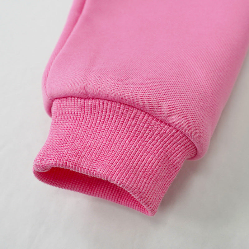 Hoodie and Drawstring Shorts Lounge Set - Pink - 2