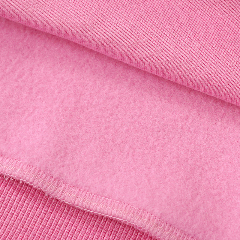 Hoodie and Drawstring Shorts Lounge Set - Pink - 3