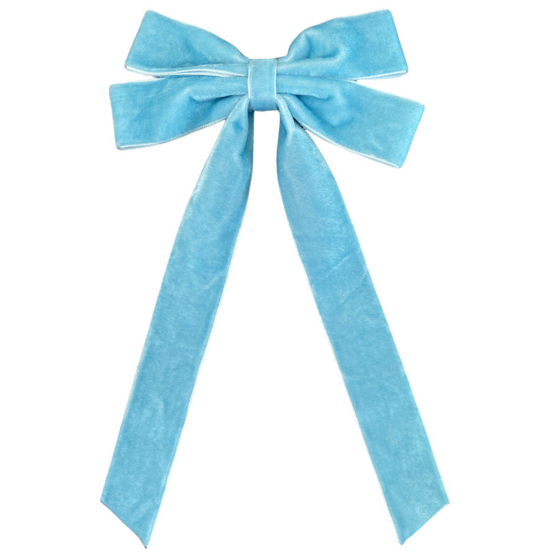 Velvet Christmas Bows 12 Pack for Wreath and Tree - Blue