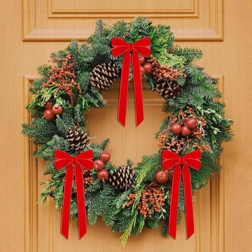 Velvet Christmas Bows 12 Pack for Wreath and Tree - view 2