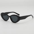 Two Tone Oval Cat Eye Sunglasses - Color_1