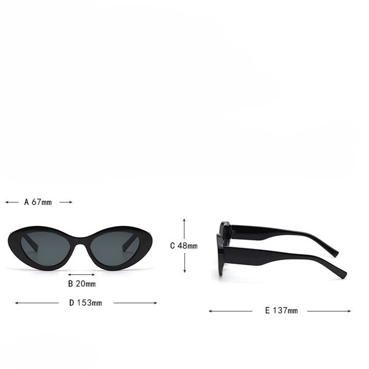 Two Tone Oval Cat Eye Sunglasses - view 1