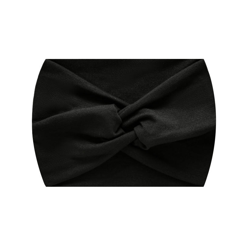 Wide Twist Front Elastic Sports Headband - Color_01