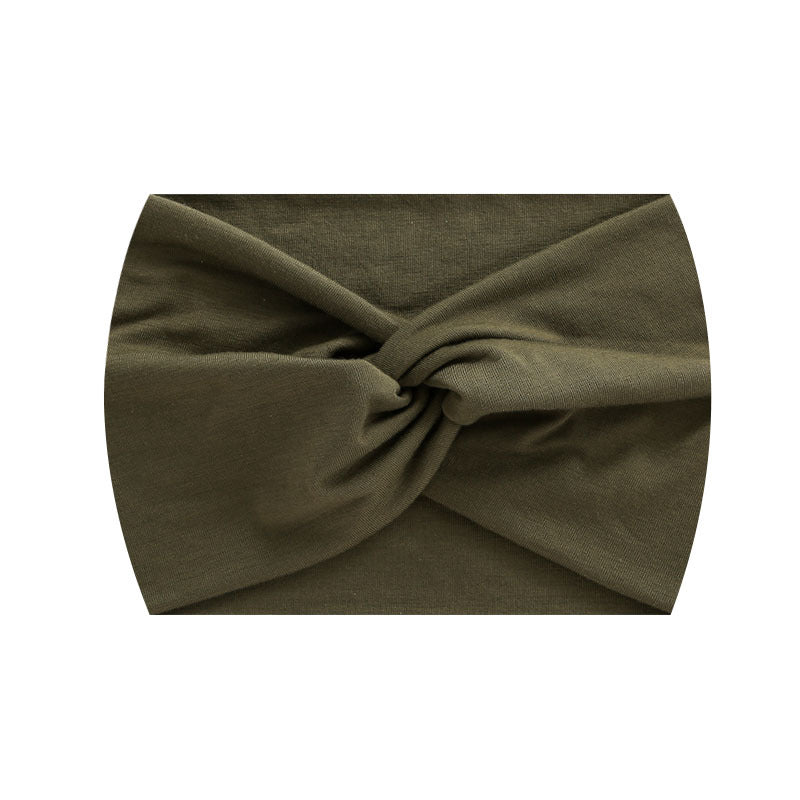 Wide Twist Front Elastic Sports Headband - Color_16