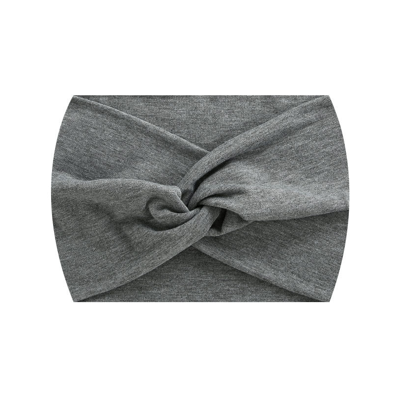 Wide Twist Front Elastic Sports Headband - Color_18