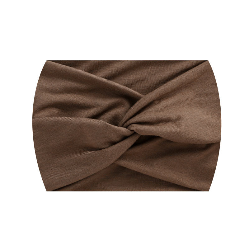 Wide Twist Front Elastic Sports Headband - Color_20