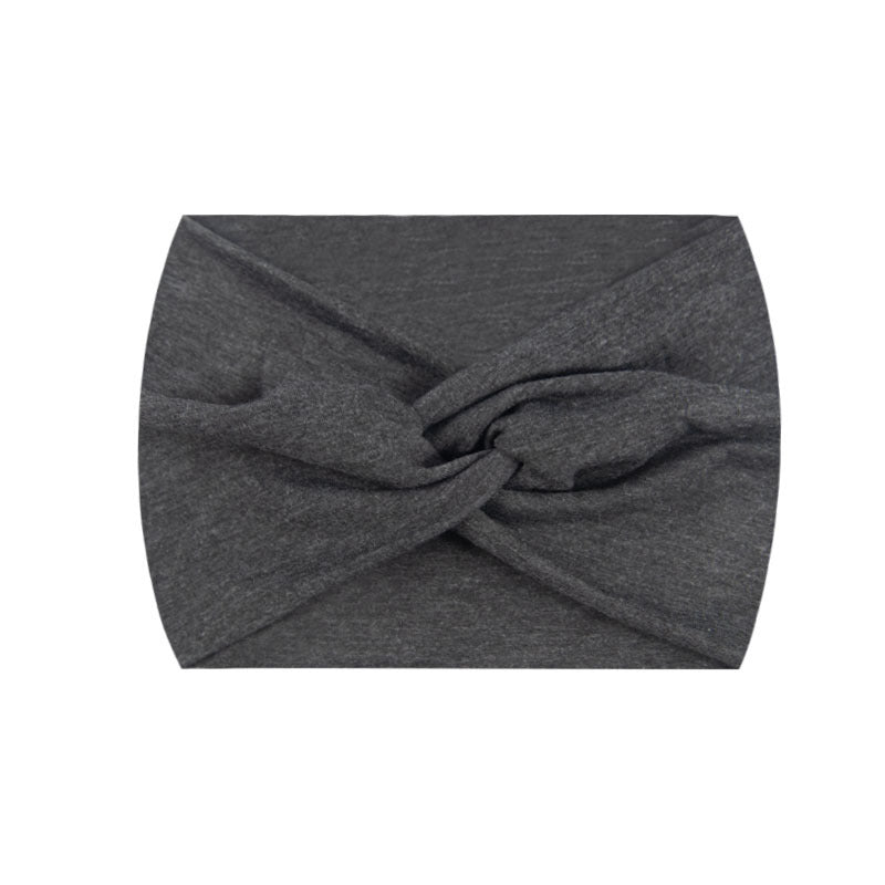 Wide Twist Front Elastic Sports Headband - Color_42
