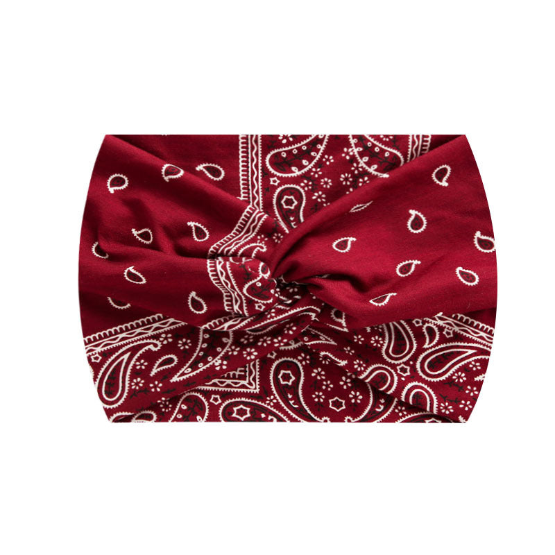 Wide Twist Front Elastic Sports Headband - Color_44