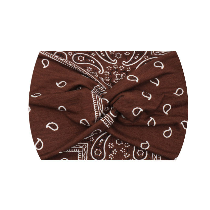 Wide Twist Front Elastic Sports Headband - Color_47