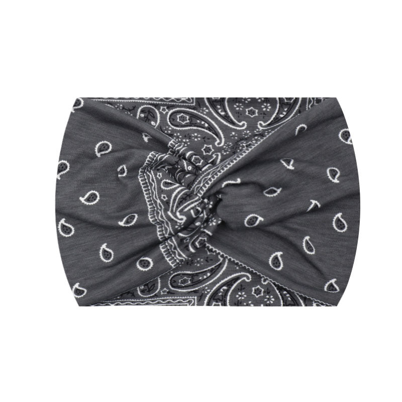 Wide Twist Front Elastic Sports Headband - Color_48