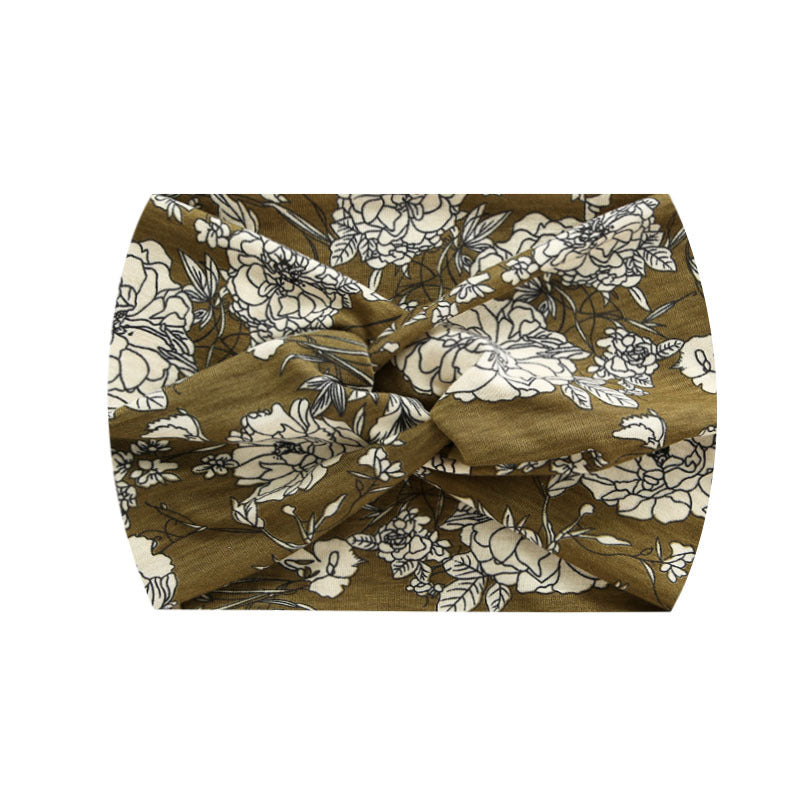 Wide Twist Front Elastic Sports Headband - Color_52