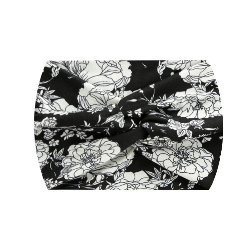 Wide Twist Front Elastic Sports Headband - Color_54