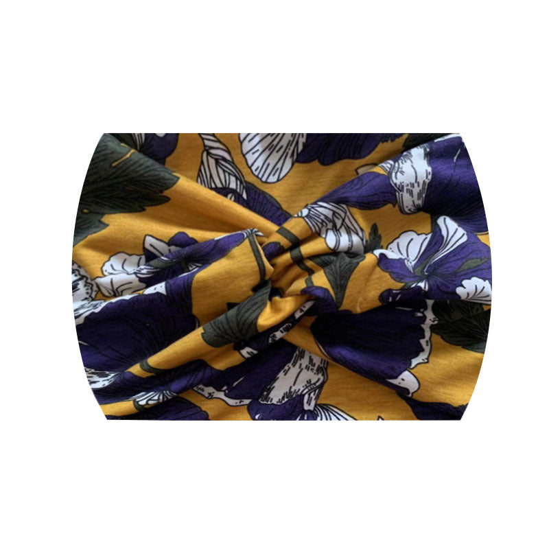 Wide Twist Front Elastic Sports Headband - Color_57