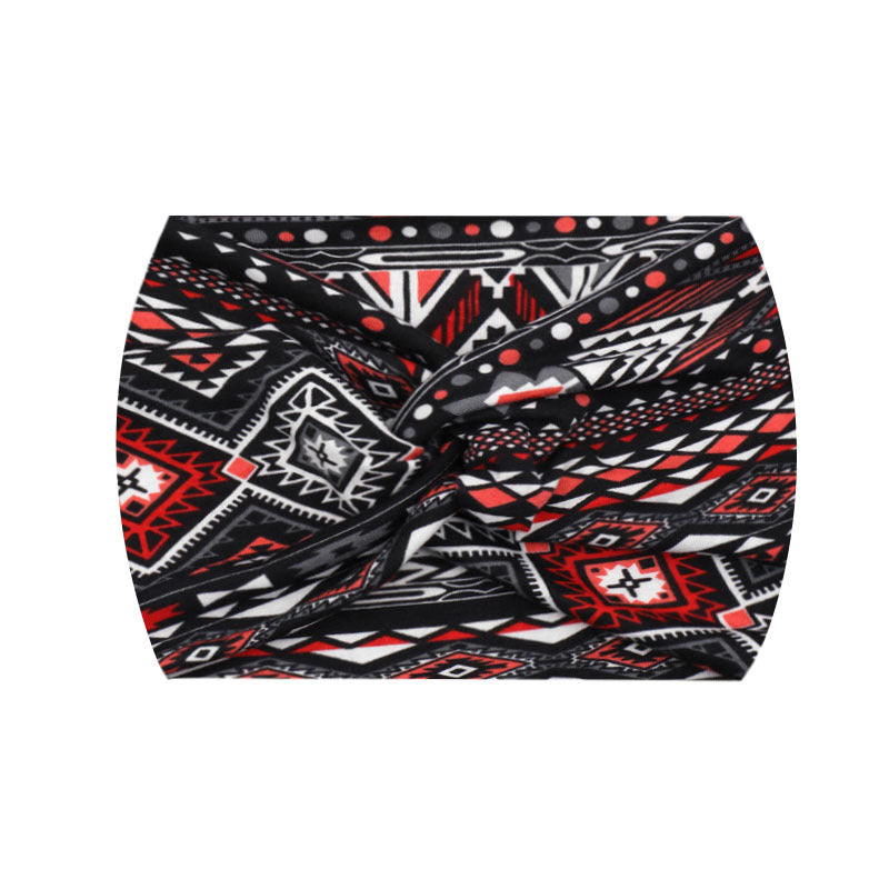 Wide Twist Front Elastic Sports Headband - Color_62