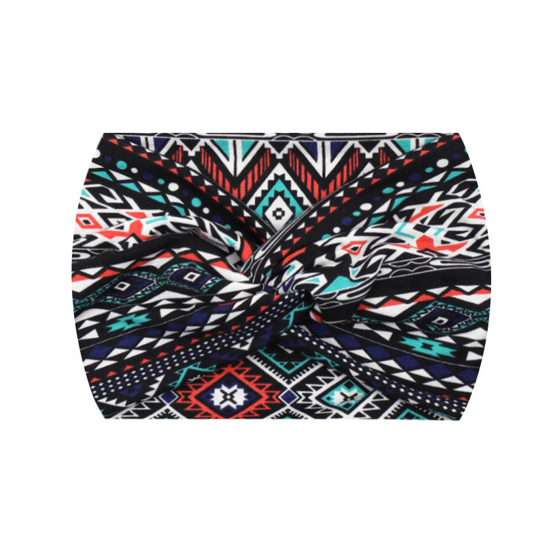 Wide Twist Front Elastic Sports Headband - Color_63