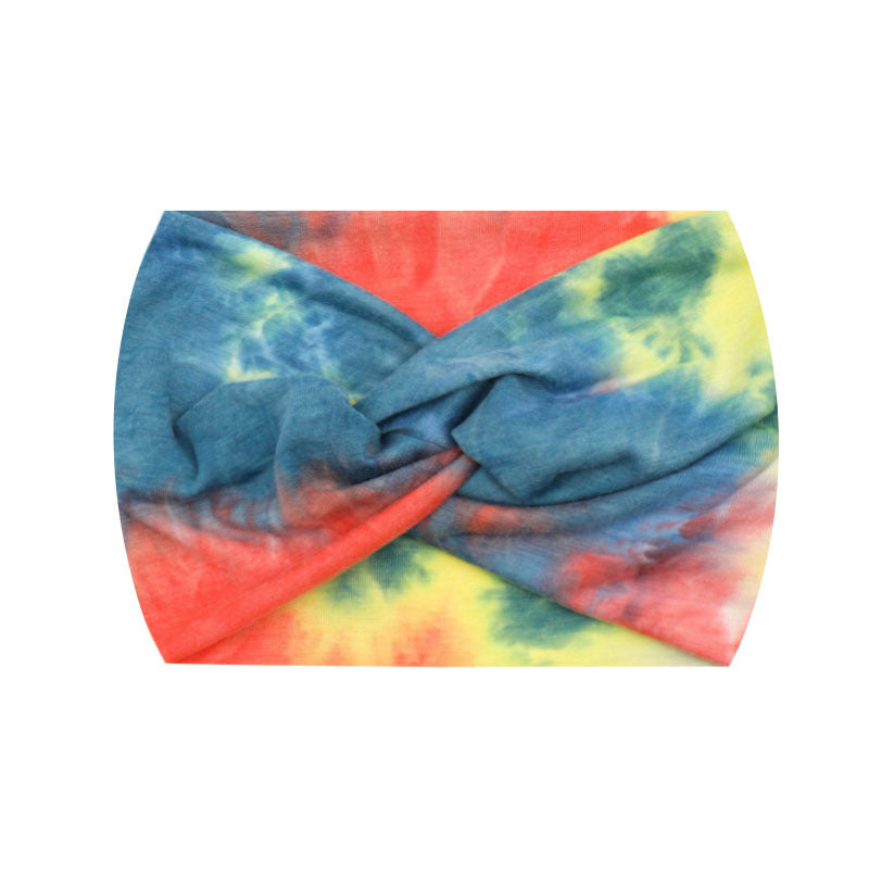 Wide Twist Front Elastic Sports Headband - Color_65