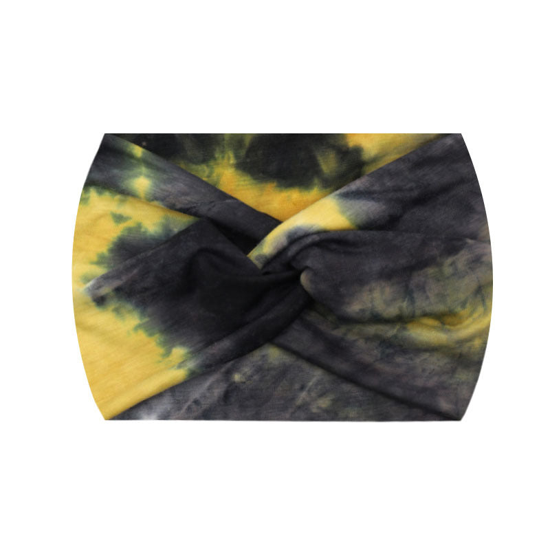 Wide Twist Front Elastic Sports Headband - Color_71