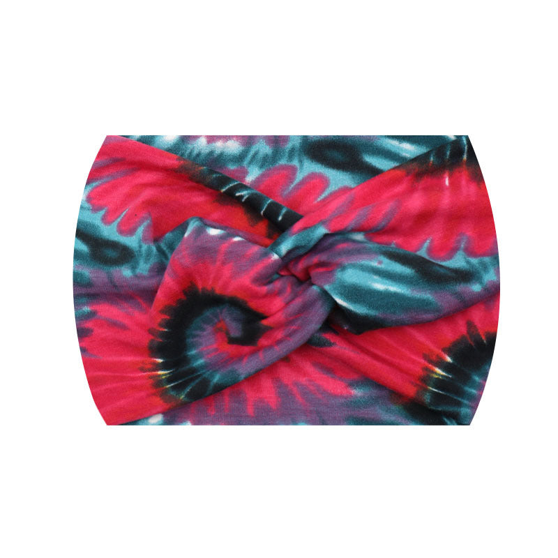 Wide Twist Front Elastic Sports Headband - Color_74