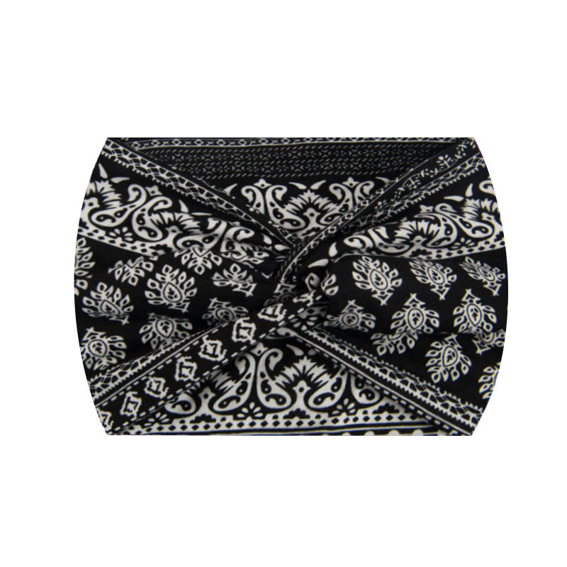 Wide Twist Front Elastic Sports Headband - Color_86