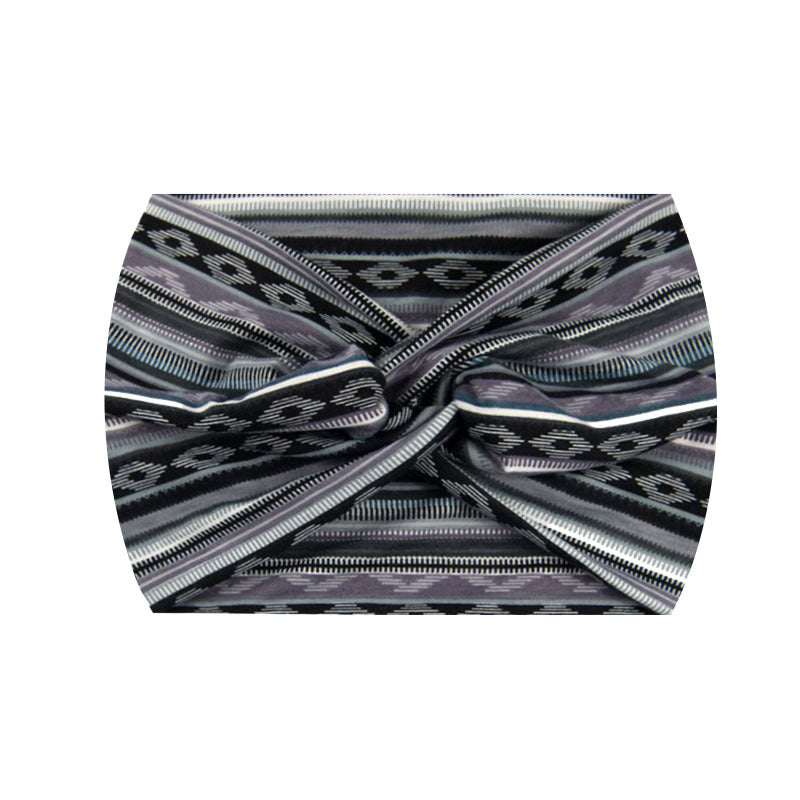Wide Twist Front Elastic Sports Headband - Color_88