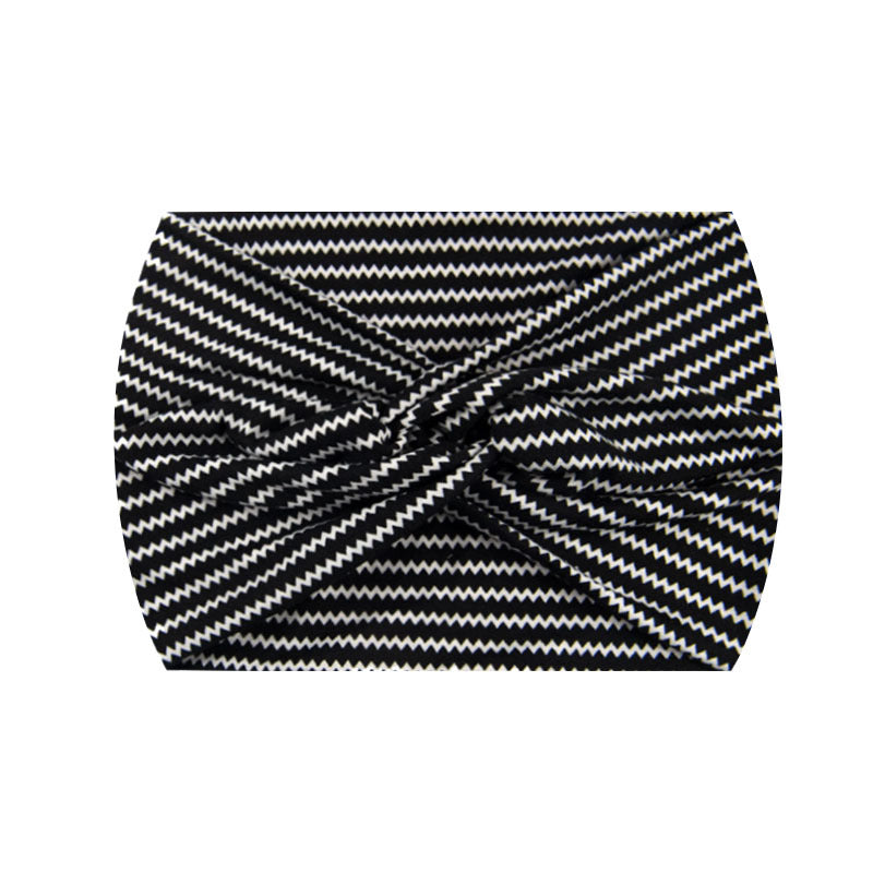 Wide Twist Front Elastic Sports Headband - Color_89