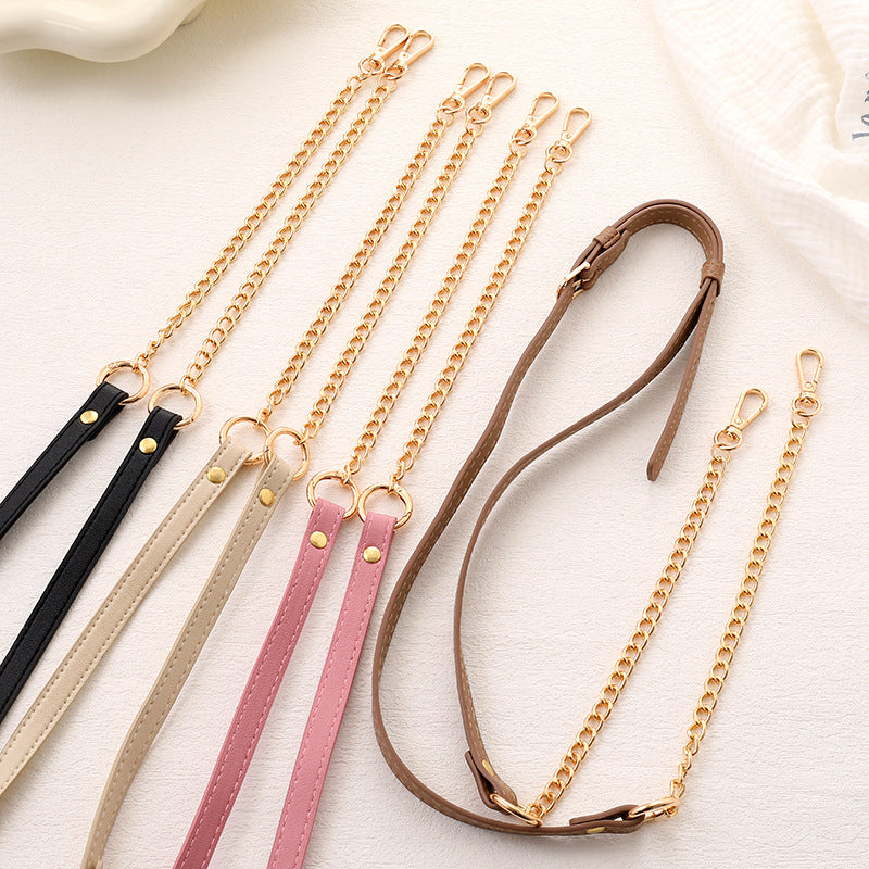 Adjustable Leather Chain Bag Strap