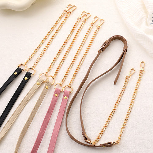 Adjustable Leather Chain Bag Strap