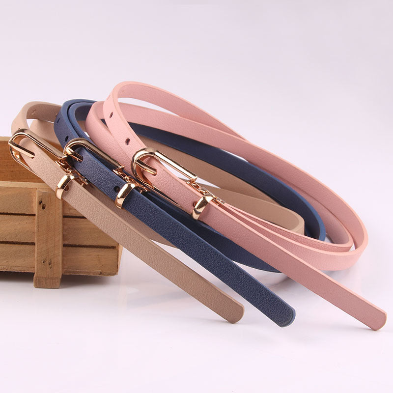 Slim Faux Leather Skinny Waist Belt - view 2