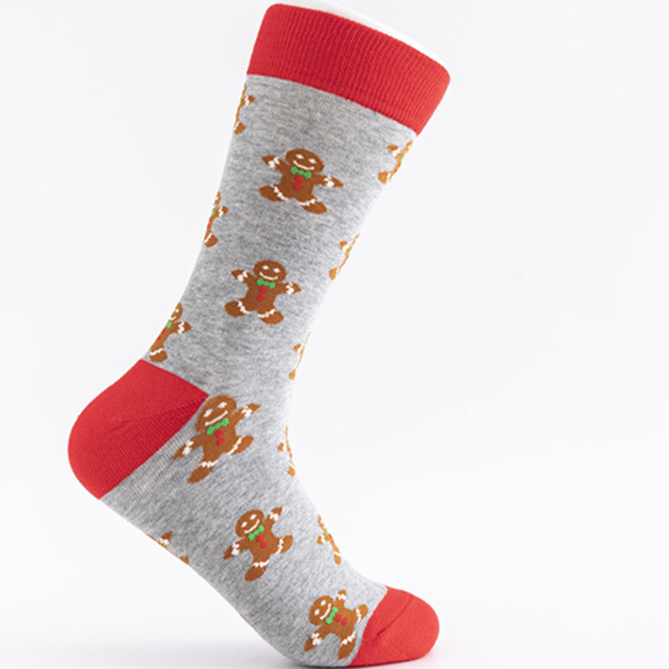 Christmas Motif Cotton Crew Socks - Color_04