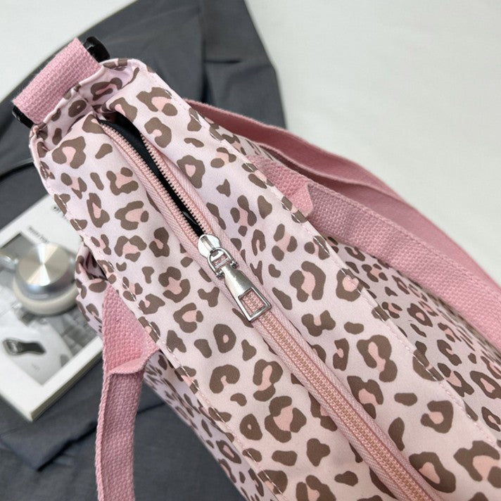 Leopard Print Everyday Tote With Crossbody Strap