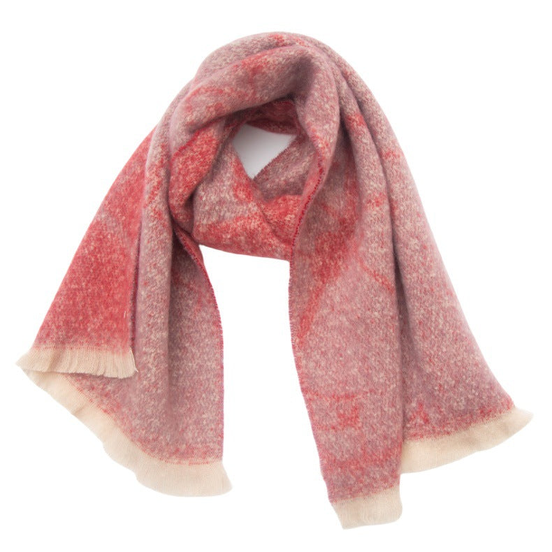 Botanical Jacquard Brushed Shawl Scarf - NO-3