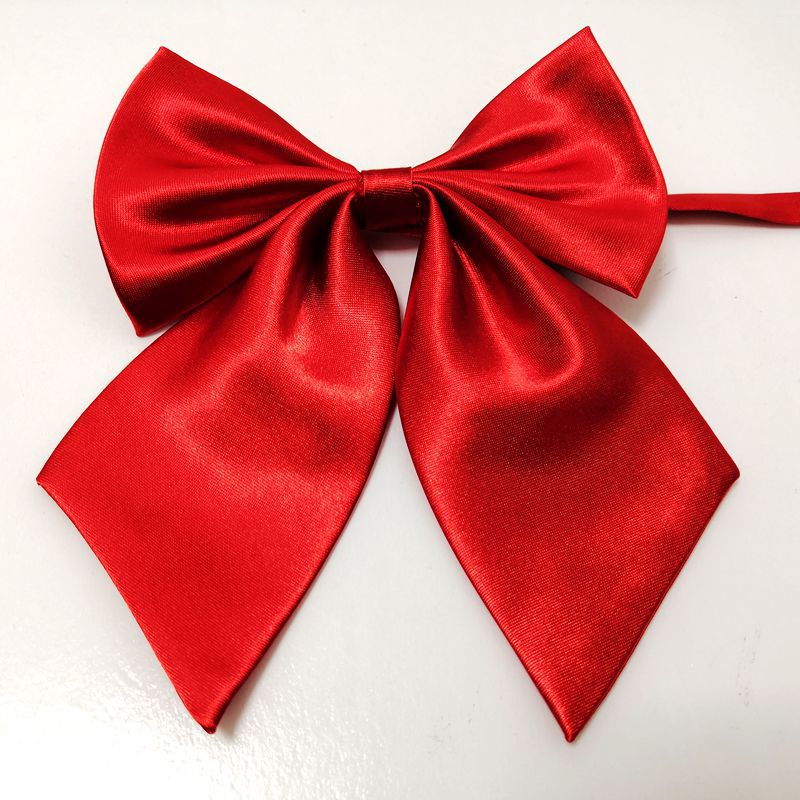 Pre Tied Satin Butterfly Bow Tie - JujubeRed