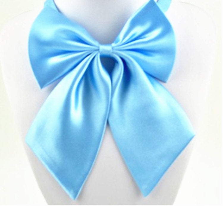Pre Tied Satin Butterfly Bow Tie - LightBlue