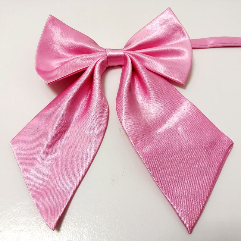 Pre Tied Satin Butterfly Bow Tie - Pink