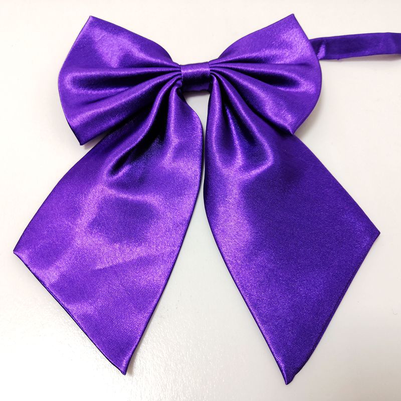 Pre Tied Satin Butterfly Bow Tie - Purple