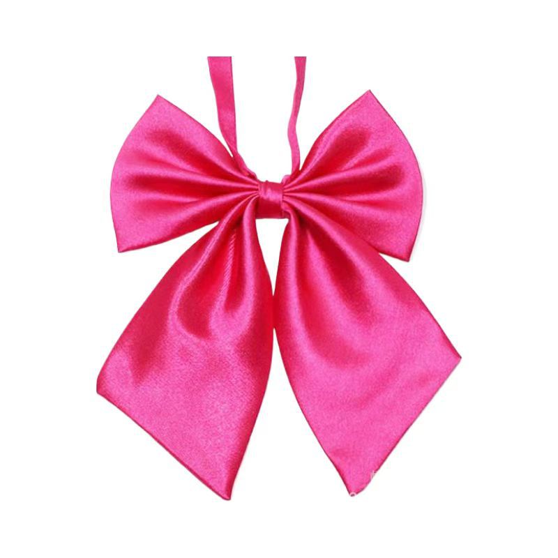 Pre Tied Satin Butterfly Bow Tie - RoseRed