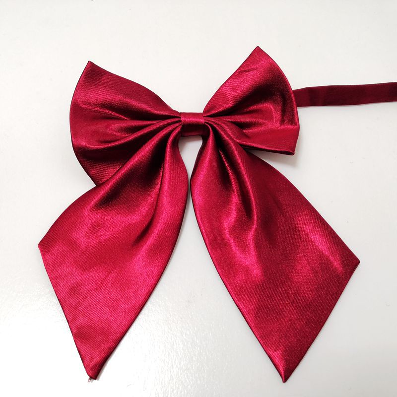 Pre Tied Satin Butterfly Bow Tie - WineRed