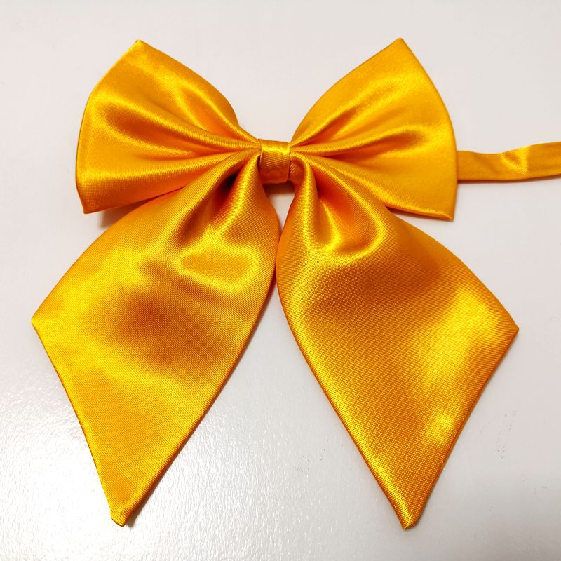 Pre Tied Satin Butterfly Bow Tie - Yellow