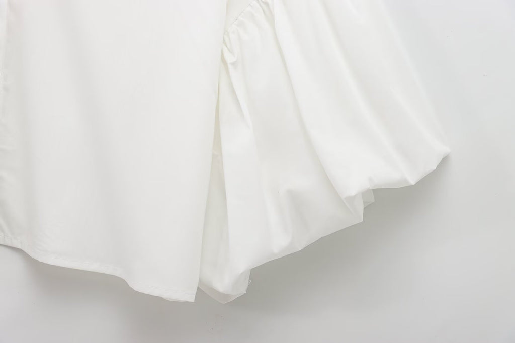 Wide Bell Sleeve Cropped Collared Shirt - view 4