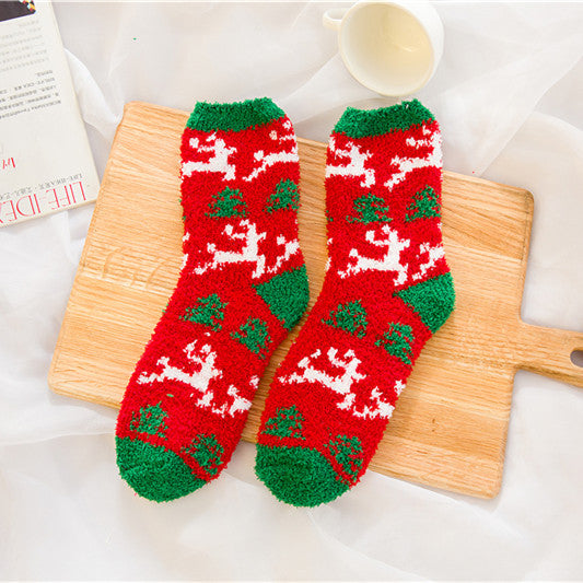 Cozy Fuzzy Holiday Crew Socks - Color_05