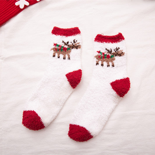 Cozy Fuzzy Holiday Crew Socks - Color_06
