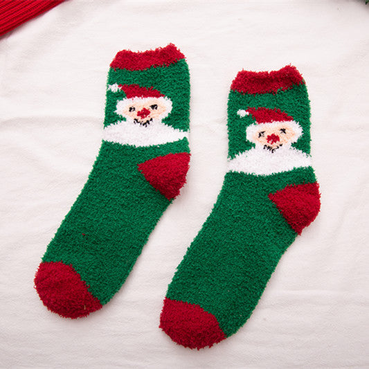 Cozy Fuzzy Holiday Crew Socks - Color_09