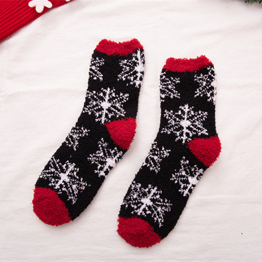 Cozy Fuzzy Holiday Crew Socks - Color_10