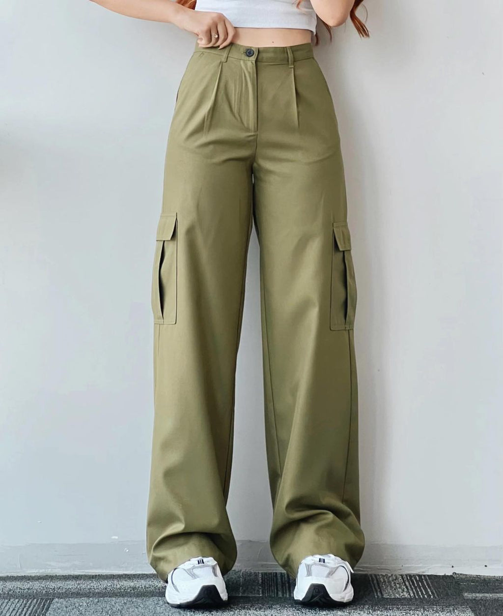 High Waist Wide Leg Cargo Pants