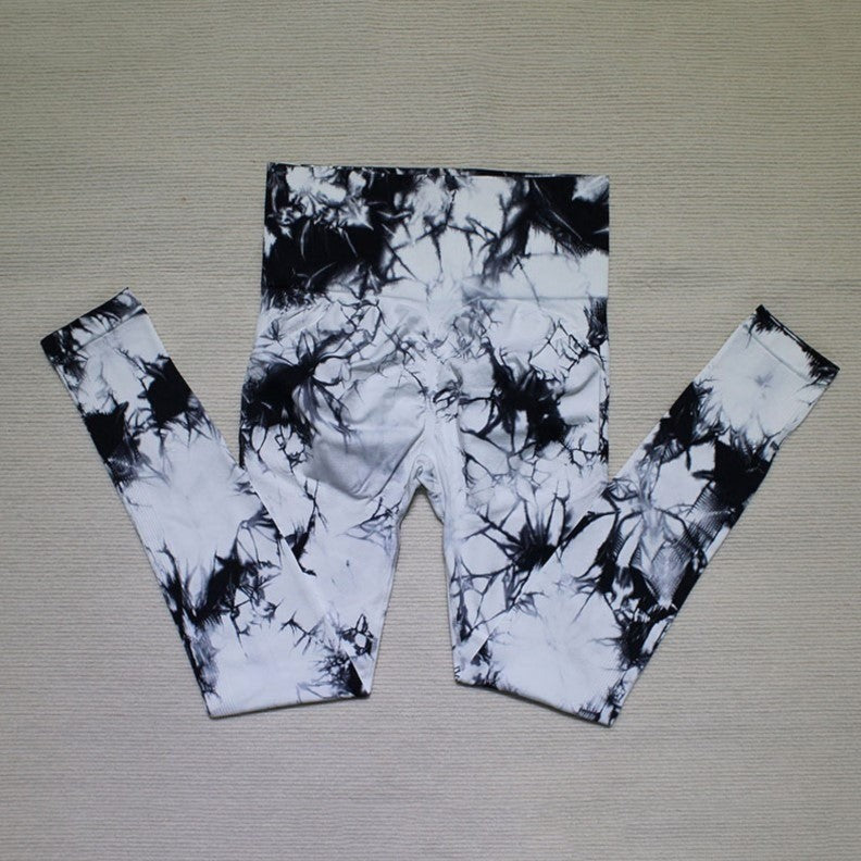 Tie-Dye Seamless Scrunch High Waist Workout Leggings