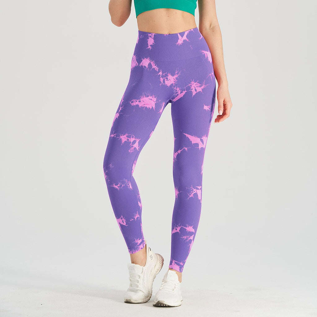 Tie-Dye Seamless Scrunch High Waist Workout Leggings